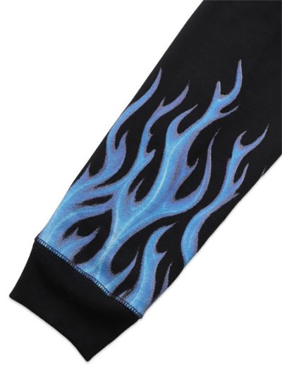 画像7: BOYZ N THE HOOD FLAMES PULLOVER BLACK/BLUE