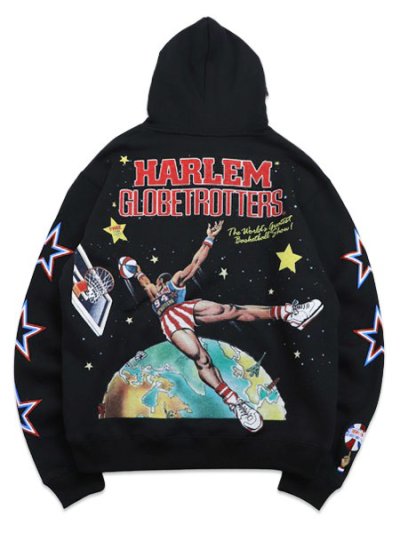 画像1: HARLEM GLOBETROTTERS WORLD FAMOUS PULLOVER BLACK/RED
