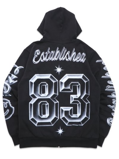 画像2: 【送料無料】COOKIES DRAFT DAY FULL ZIP HOODIE BLACK
