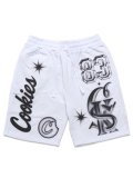 【送料無料】 COOKIES CLOTHING LAKE COMO JERSEY SOCCER SHORT WHITE