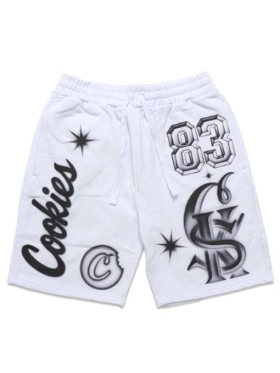 画像1: 【送料無料】 COOKIES CLOTHING LAKE COMO JERSEY SOCCER SHORT WHITE