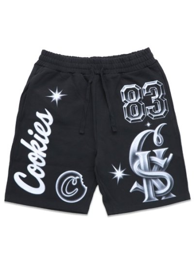 画像1: 【送料無料】 COOKIES CLOTHING DRAFT DAY SWEAT SHORT BLACK