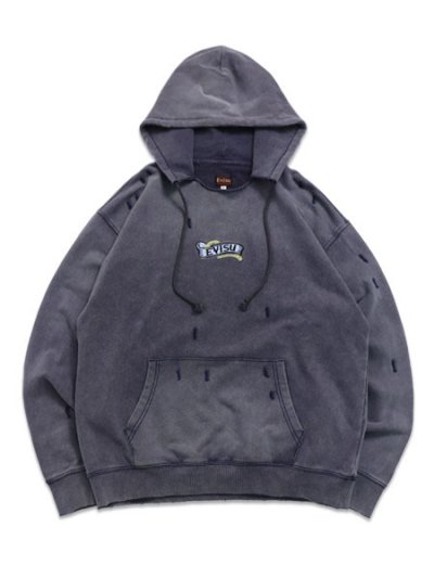 画像1: 【送料無料】EVISU OSAKA ROSE AFTERHOOD SWEATSHIRT NAVY