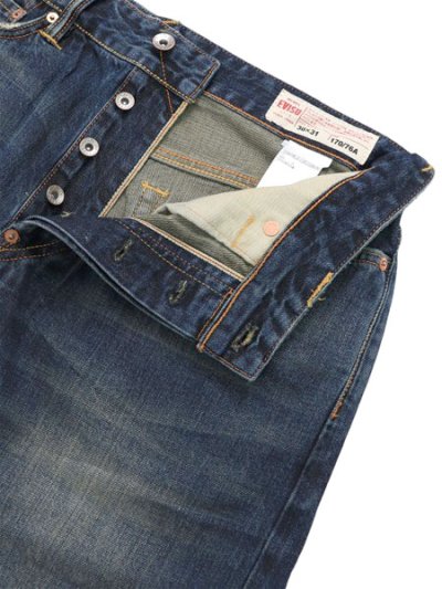 画像4: 【送料無料】EVISU HT,5POCKET WHITE SEAGULL JEANS DARK TONE INDIGO
