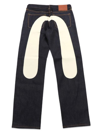 画像1: 【送料無料】EVISU DAICOCK PRINTED JEANS WHITE #2000 RAW INDIGO/WHITE