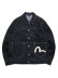 画像1: 【送料無料】EVISU ECRU SEAGULL PRINTED DENIM JACKET RAW INDIGO (1)