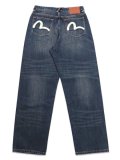 【送料無料】EVISU HT,5POCKET WHITE SEAGULL JEANS DARK TONE INDIGO