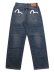 画像1: 【送料無料】EVISU HT,5POCKET WHITE SEAGULL JEANS DARK TONE INDIGO (1)