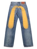 【送料無料】EVISU DAICOCK PRINTED JEANS YELLOW #2000 MID TONE INDIGO/YELLOW
