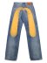 画像1: 【送料無料】EVISU DAICOCK PRINTED JEANS YELLOW #2000 MID TONE INDIGO/YELLOW (1)