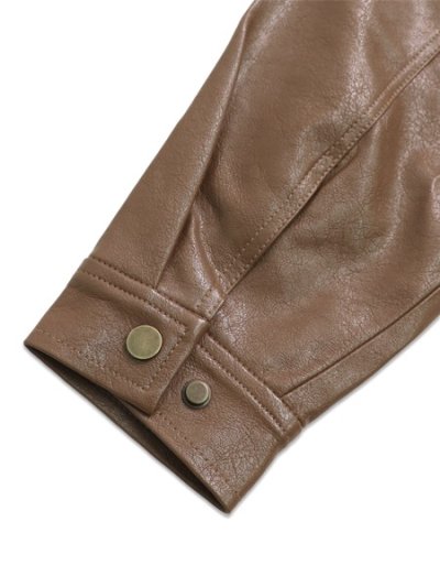 画像7: 【送料無料】NEW ERA SYNTHETIC LEATHER JACKET DODGERS BROWN