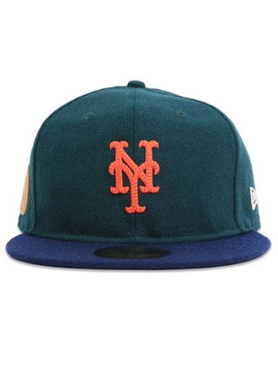 画像2: NEW ERA 59FIFTY OHASHI DOG PATCH METS DARK GREEN/ORANGE AID