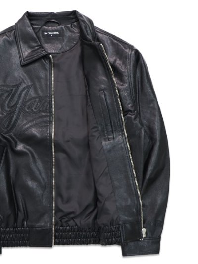 画像6: 【送料無料】NEW ERA SYNTHETIC LEATHER JACKET YANKEES BLK