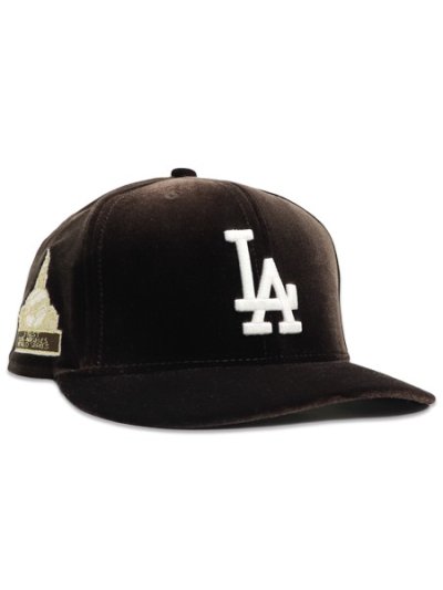 画像1: NEW ERA PC 59FIFTY VELVET DODGERS BROWN