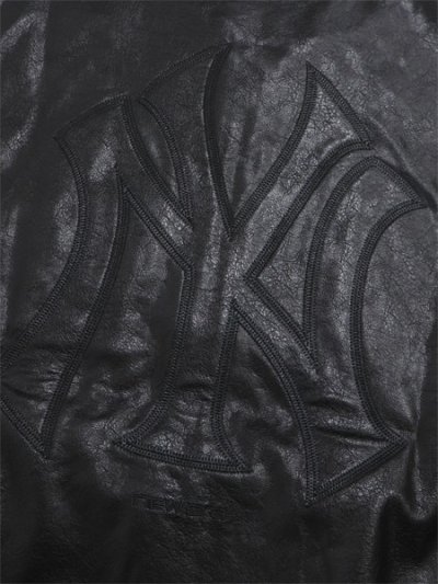 画像5: 【送料無料】NEW ERA SYNTHETIC LEATHER JACKET YANKEES BLK