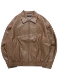 【送料無料】NEW ERA SYNTHETIC LEATHER JACKET DODGERS BROWN