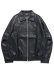 画像1: 【送料無料】NEW ERA SYNTHETIC LEATHER JACKET YANKEES BLK (1)