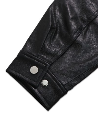画像7: 【送料無料】NEW ERA SYNTHETIC LEATHER JACKET YANKEES BLK