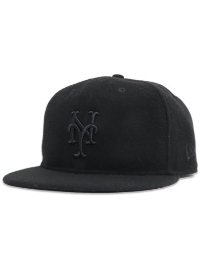 画像1: NEW ERA 9FIFTY SOFT BUCKRAM MELTON METS BLACK