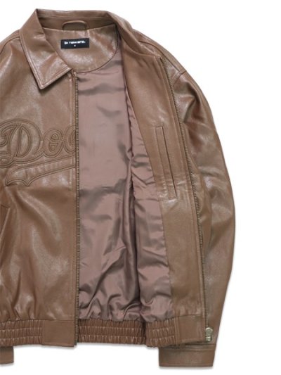 画像6: 【送料無料】NEW ERA SYNTHETIC LEATHER JACKET DODGERS BROWN
