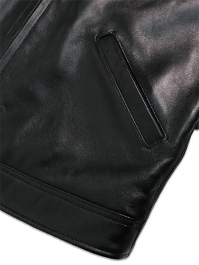画像4: 【送料無料】SCHOTT LEATHER TRACKER JACKET BLACK