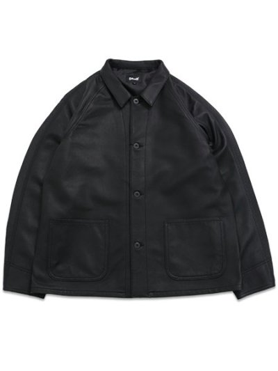 画像1: 【送料無料】SCHOTT LAMB LEATHER COVERALL JACKET BLACK