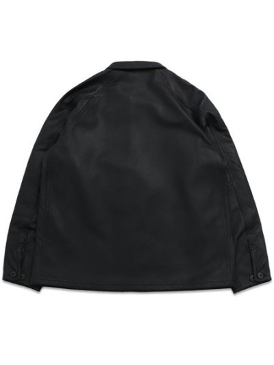 画像2: 【送料無料】SCHOTT LAMB LEATHER COVERALL JACKET BLACK