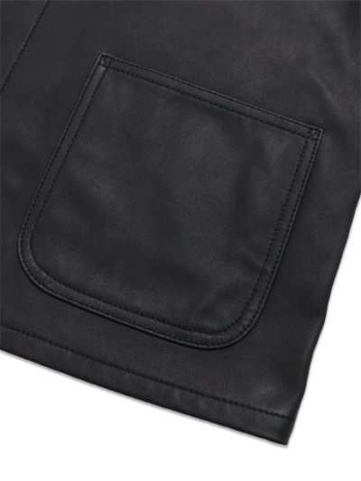 画像4: 【送料無料】SCHOTT LAMB LEATHER COVERALL JACKET BLACK