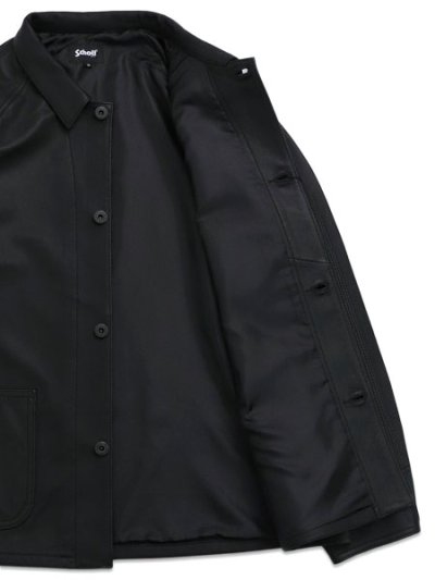 画像5: 【送料無料】SCHOTT LAMB LEATHER COVERALL JACKET BLACK