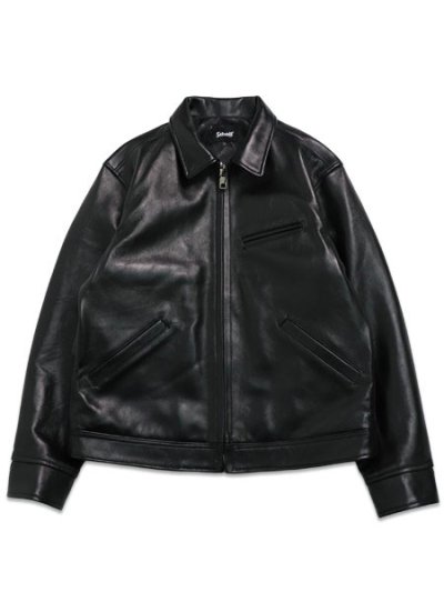 画像1: 【送料無料】SCHOTT LEATHER TRACKER JACKET BLACK