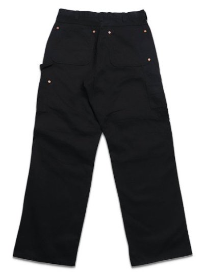 画像2: 【送料無料】SCHOTT LEATHER COMB DOUBLE KNEE PANTS BLACK