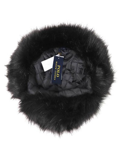 画像4: 【送料無料】POLO RALPH LAUREN FAUX FUR TRAPPER HAT BLACK