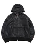 【送料無料】FUBU FAUX LEATHER ZIP HOODIE