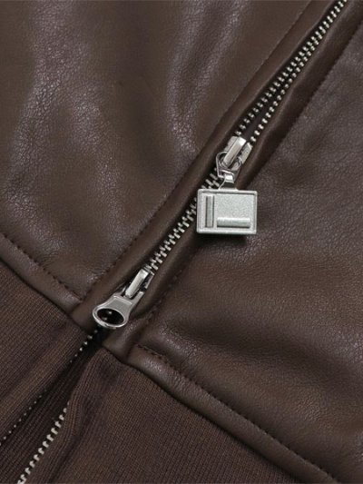 画像5: 【送料無料】FUBU FAUX LEATHER ZIP HOODIE