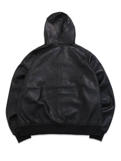 画像2: 【送料無料】FUBU FAUX LEATHER ZIP HOODIE