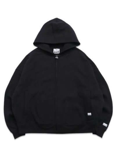 画像1: 【送料無料】PRO CLUB HEAVYWIDE FLEECE ZIP UP HOODIE BLACK