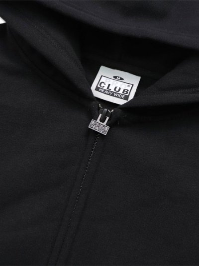 画像3: 【送料無料】PRO CLUB HEAVYWIDE FLEECE ZIP UP HOODIE BLACK