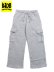 画像1: 【KIDS】PRO CLUB KIDS FLEECE OVERSIZED CARGO SWEAT PANT HEATHER GREY (1)