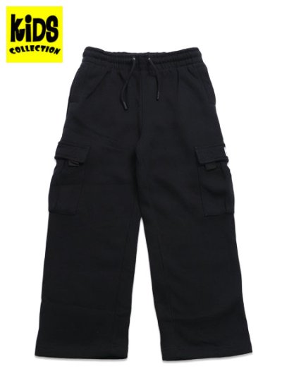 画像1: 【KIDS】PRO CLUB KIDS FLEECE OVERSIZED CARGO SWEAT PANT BLACK