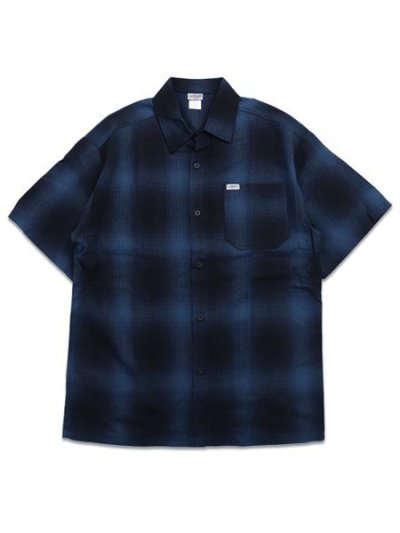 画像1: CALTOP FL PLAID S/S SHIRT OCEAN/BLACK