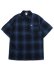 画像1: CALTOP FL PLAID S/S SHIRT OCEAN/BLACK (1)