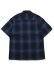画像2: CALTOP FL PLAID S/S SHIRT OCEAN/BLACK (2)