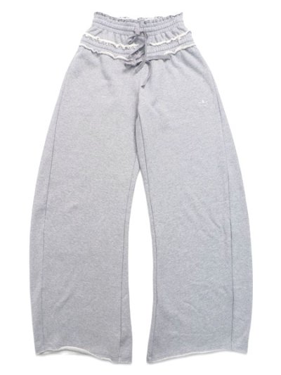 画像1: 【送料無料】ADIDAS SST DOUBLE WAISTED PANT-MEDIUM GREY HEATHER
