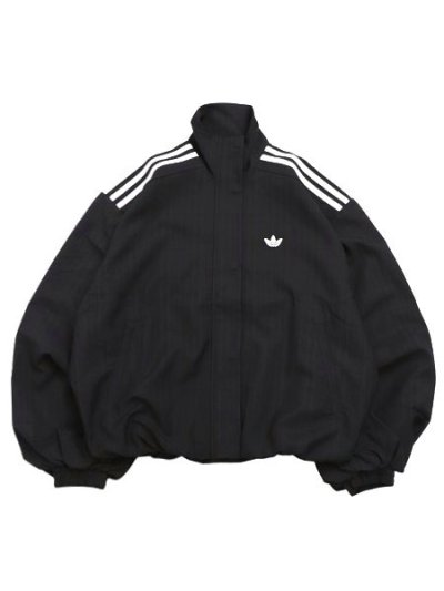 画像1: 【送料無料】ADIDAS BLOUSY CHECK TRACK TOP-BLACK