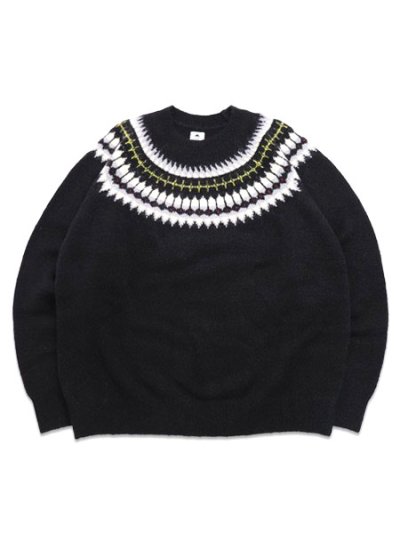 画像1: 【送料無料】EXPANSION FEATHER AND PIKE SWEATER BLACK