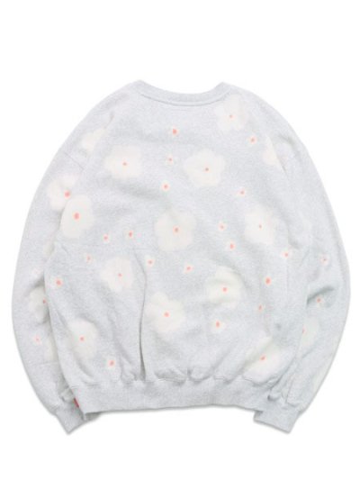 画像2: 【送料無料】WHIMSY SOCKS FLOWER TIE-DYE CREWNECK ASH GREY