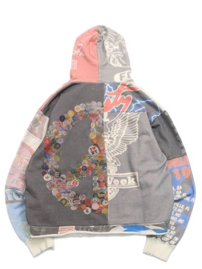 画像2: 【送料無料】BLDG4 LA BRICK HOODIE ANTIQUE WHITE