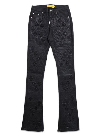 画像1: 【送料無料】GUAPI ALL BLACK RELIC WAXED DENIM V2