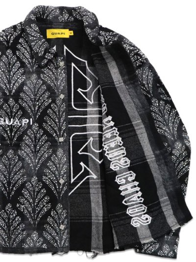 画像7: 【送料無料】GUAPI OBSIDIAN BLACK EMBELISHED SHIRT