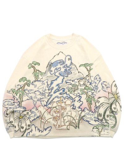 画像1: 【送料無料】WNTD APPAREL PEN SKETCH THERMAL LS TEE